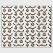 メリークリスマスガエレガントラモダンンドリース ラッピングペーパー (フラット)