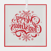 メリークリスマスガラスオーナメント ガラスオーナメント (裏面)