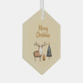 メリークリスマスガーデンフォレスト ガラスオーナメント (正面右)