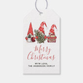 メリークリスマスガーデン格言ツリーハッピーホリデイズ ギフトタグ (正面)