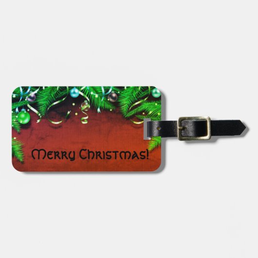 メリークリスマスガーランド&クリスマス球根 ラゲッジタグ (正面横)