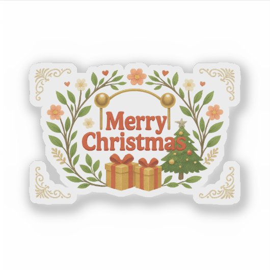 メリークリスマスキスカットシールシート シール (正面)