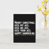 メリークリスマスキス私の彼の幸せなハヌカー カード (黄色い花)