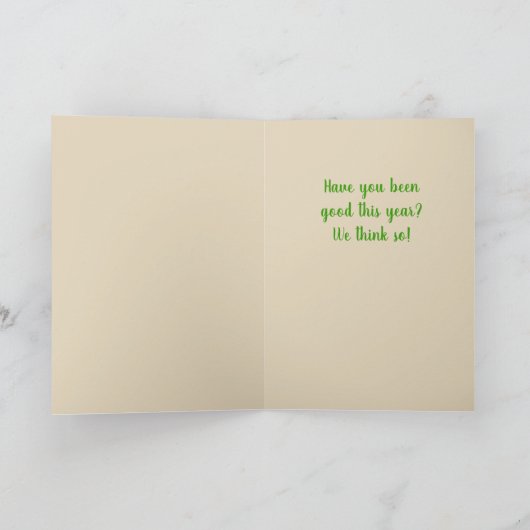 メリークリスマスキッズアートクリスマスカード シーズンカード (内部)