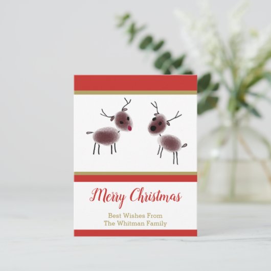 メリークリスマスキッズアートトナイダーホリデイ シーズンポストカード (スタンド正面)