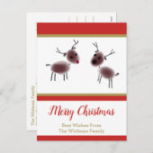 メリークリスマスキッズアートトナイダーホリデイ シーズンポストカード (正面/裏面)