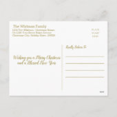 メリークリスマスキッズアートトナイダーホリデイ シーズンポストカード (裏面)