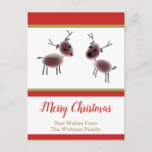 メリークリスマスキッズアートトナイダーホリデイ シーズンポストカード (正面)