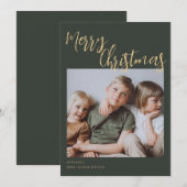 メリークリスマスキッズフォトホリデーカード シーズンカード (正面/裏面)