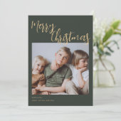 メリークリスマスキッズフォトホリデーカード シーズンカード (スタンド正面)