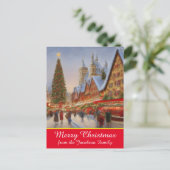 メリークリスマスキッチュ懐かしいドイツ市場 シーズンポストカード (スタンド正面)
