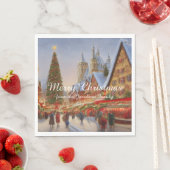 メリークリスマスキッチュ懐かしいドイツ市場 スタンダードランチョンナプキン (インサイチュ)