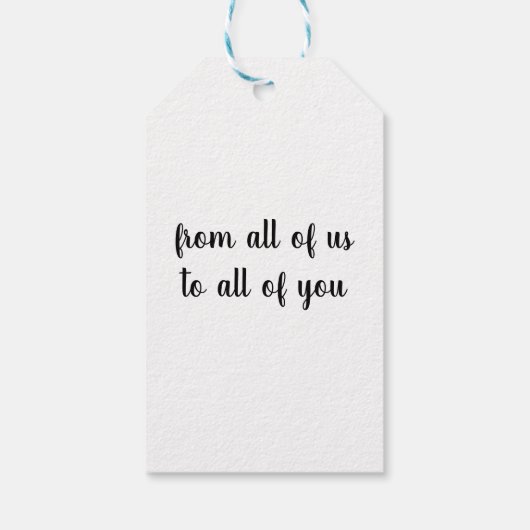 メリークリスマスキツネスケッチカスタマイズ ギフトタグ (裏面)