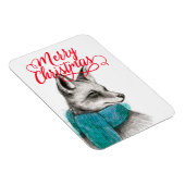 メリークリスマスキツネスケッチ マグネット (右側)