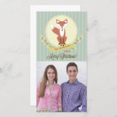 メリークリスマスキツネ – クリスマスフォトカード シーズンカード (正面/裏面)