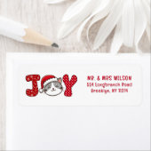 メリークリスマスキティキャット「JOY」差出人住所 ラベル (インサイチュ)