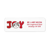 メリークリスマスキティキャット「JOY」差出人住所 ラベル (正面)