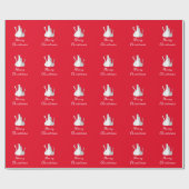 メリークリスマスキャッツスケッチフェスティバル猫ちゃん ラッピングペーパー (フラット)