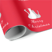 メリークリスマスキャッツスケッチフェスティバル猫ちゃん ラッピングペーパー (ロールコーナー)