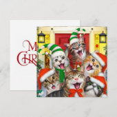 メリークリスマスキャッツホリデーフラットカード シーズンカード (正面/裏面)