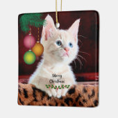 メリークリスマスキャットオーナメント セラミックオーナメント (左)