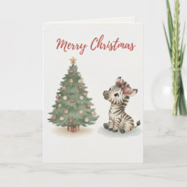 メリークリスマスキャットカード かわいい猫とクリスマスライト カード