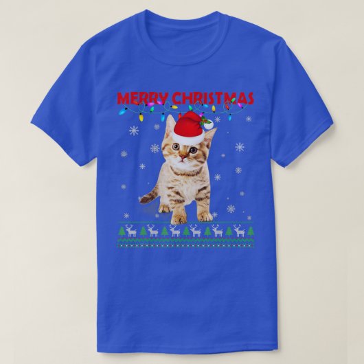 メリークリスマスキャットマッチングファミリーパジャマズムワイ Tシャツ (デザイン正面)