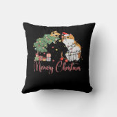メリークリスマスキャットマムサンタハットマイクリスマス クッション (裏面)