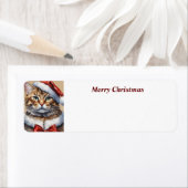 メリークリスマスキャット住所 シール (インサイチュ)