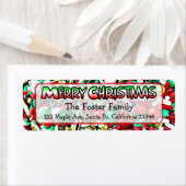 メリークリスマスキャンディお洒落ー ラベル (インサイチュ)