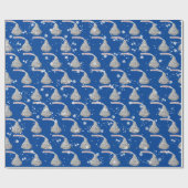 メリークリスマスキャンディと雪の結晶 ラッピングペーパー (フラット)