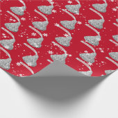 メリークリスマスキャンディと雪の結晶 ラッピングペーパー (角)