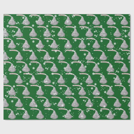 メリークリスマスキャンディと雪の結晶 ラッピングペーパー (フラット)