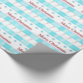 メリークリスマスキャンディカンススノーフレークスギフト紙 ラッピングペーパー (角)