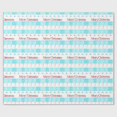 メリークリスマスキャンディカンススノーフレークスギフト紙 ラッピングペーパー (フラット)