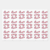 メリークリスマスキャンディカンラッピング紙シート ラッピングペーパーシート (正面)