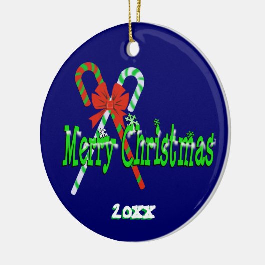 メリークリスマスキャンディカン セラミックオーナメント (左)