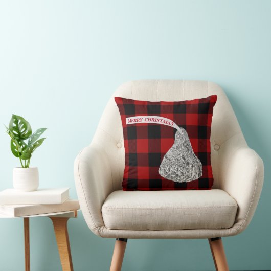メリークリスマスキャンディキスオンプレイド クッション (椅子)