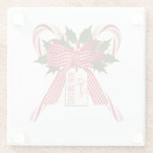 メリークリスマスキャンディキャンセブーケ ガラスコースター (裏面)