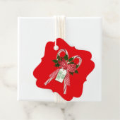 メリークリスマスキャンディケーンホリーホリデーズギフトラベル フェイバータグ (インサイチュ)