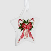 メリークリスマスキャンディーキャンデーネームアクリルオーナメント オーナメント (正面)