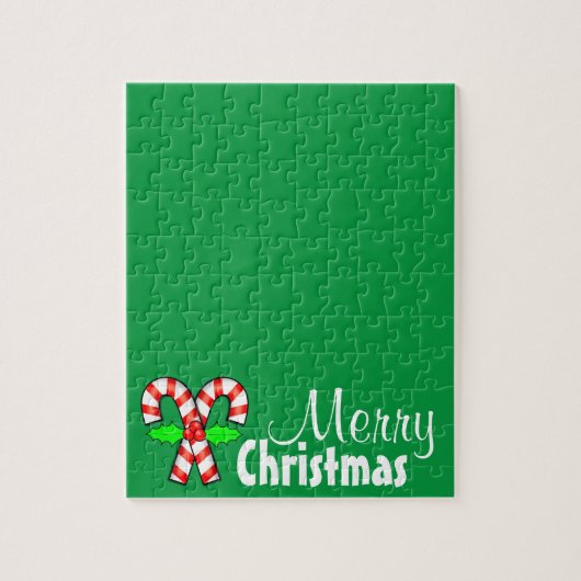 メリークリスマスキャンディーケインイライラ ジグソーパズル (縦)