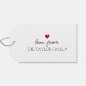 メリークリスマスキャンディーケインレッド緑のクリスマス ギフトタグ (裏面横)