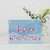 メリークリスマスキャンディーケーンウィンター格言カスタム カード (スタンド正面)