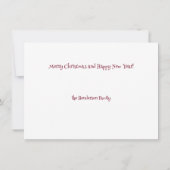 メリークリスマスキャンディーケーンウィンター格言カスタム カード (裏面)