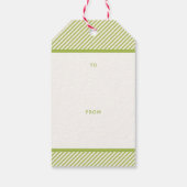 メリークリスマスキャンディーケーンストライプカスタム ギフトタグ (裏面)