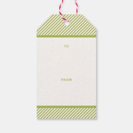 メリークリスマスキャンディーケーンストライプカスタム ギフトタグ (裏面)