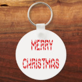 メリークリスマスキャンディーケーンフォント キーホルダー (正面)