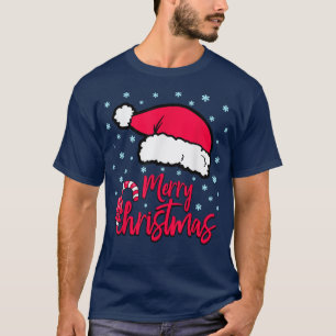 メリークリスマスキャンディーケーンホリデーパーティサンタクラ Tシャツ