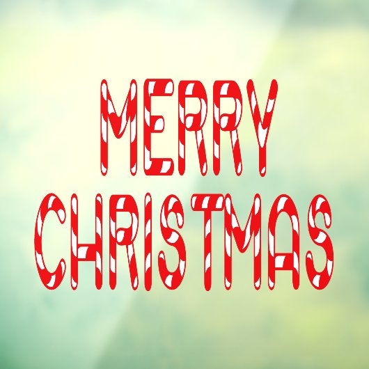 メリークリスマスキャンディーケーンホーム&ストアフロントビニール ウィンドウサイン (シート3)